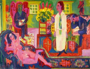 Modern Bohemia by Ernst Ludwig Kirchner, hand-painted oil painting reproduction