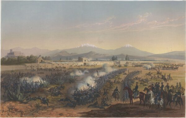 Molino del Rey – Attack upon the Molino by Carl Nebel, hand-painted oil painting reproduction