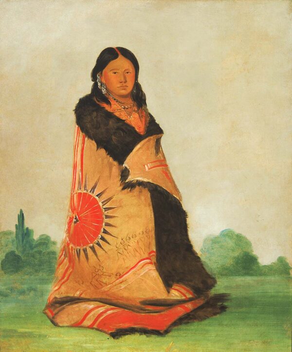 Mong shong sha, Bending Willow, Wife of Great Chief by George Catlin, hand-painted oil painting reproduction