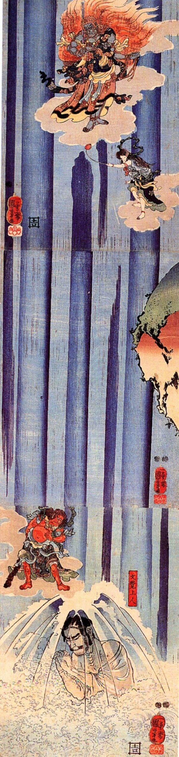 Mongaku Shonin by Utagawa Kuniyoshi, hand-painted oil painting reproduction
