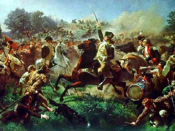 Washington Rallying the Troops at Monmouth by Emanuel Leutze, hand-painted oil painting reproduction