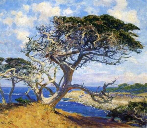 Monterey Cypress by Guy Rose, hand-painted oil painting reproduction