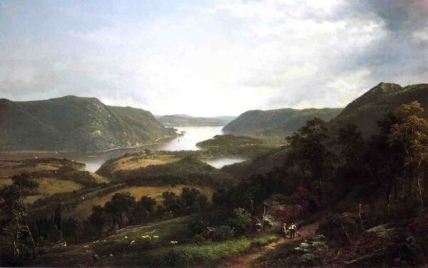 The Hudson River from Fort Montgomery by David Johnson, hand-painted oil painting reproduction