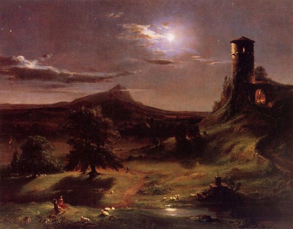 Moonlight by Thomas Cole, hand-painted oil painting reproduction