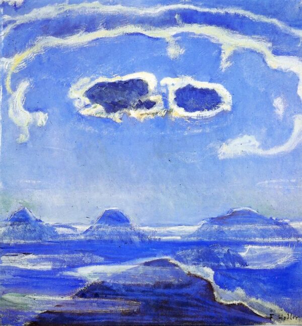 Eiger, Monch and Jungfrau in Moonlight by Ferdinand Hodler, hand-painted oil painting reproduction