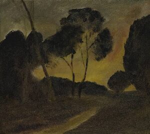 Moonlight Path by Henry Ossawa Tanner, hand-painted oil painting reproduction