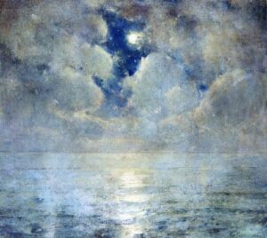 Moonlight Scene by Emil Carlsen, hand-painted oil painting reproduction