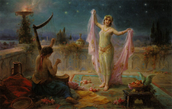 Moonlight Serenade by Hans Zatzka, hand-painted oil reproduction