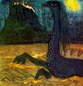 Moonlight night by Wassily Kandinsky, hand-painted oil painting reproduction
