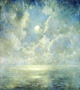 Moonlight on the Kattegat by Emil Carlsen, hand-painted oil painting reproduction