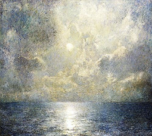 Moonlilt Seascape by Emil Carlsen, hand-painted oil reproduction
