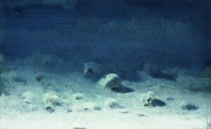 Moonlit Night Winter by Arkhip Kuindzhi, hand-painted oil painting reproduction