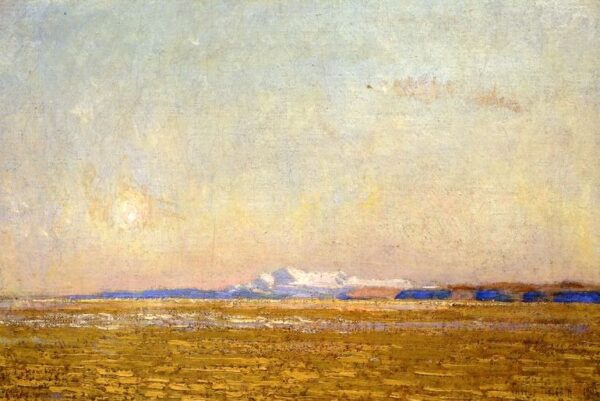 Moonrise at Sunset, Harney Desert by Frederick Childe Hassam, hand-painted oil painting reproduction