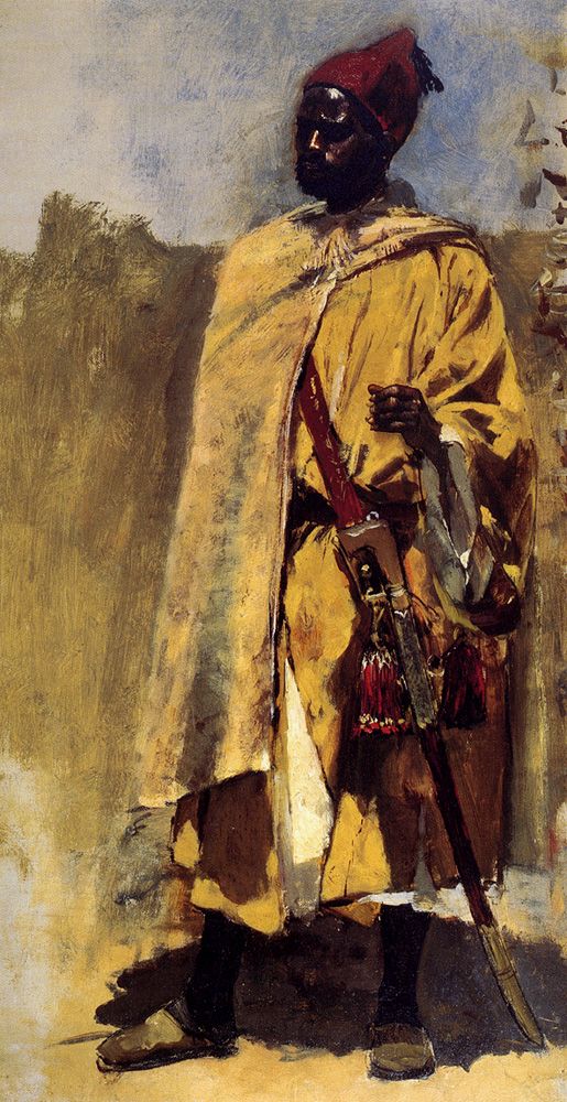 Moorish Guard by Edwin Lord Weeks, hand-painted oil reproduction