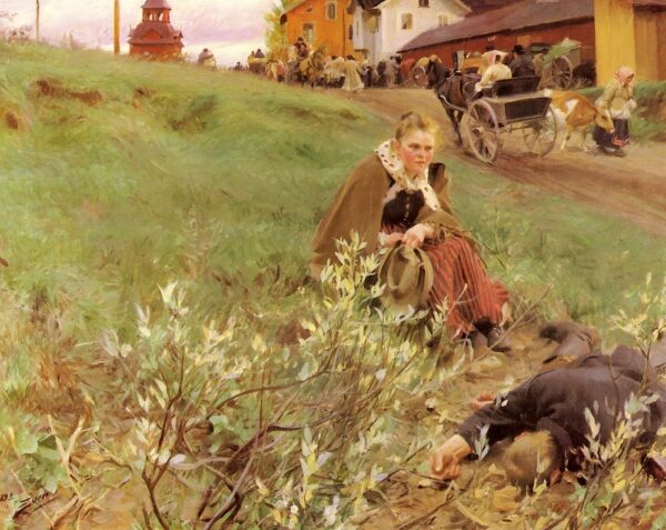 Mora Marknad by Anders Zorn, hand-painted oil reproduction