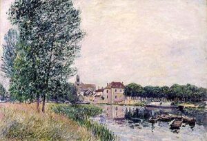 Moret-Sur-Loing by Alfred Sisley, hand-painted oil painting reproduction