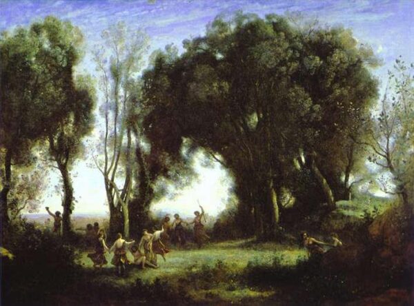 Morning by Jean Baptiste Camille Corot, hand-painted oil painting reproduction