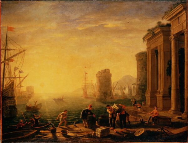Morning In The Harbor by Claude Lorrain, hand-painted oil painting reproduction
