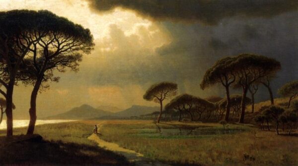 Morning Light, Roman Campagna by William Stanley Haseltine, hand-painted oil painting reproduction
