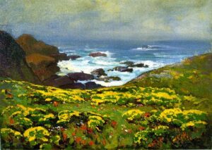 Morning Mist Monterey Coast by Franz Bischoff, hand-painted oil painting reproduction