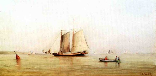 Morning in New York Bay by Francis Silva, hand-painted oil painting reproduction