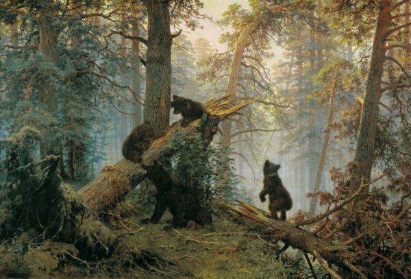 Morning in a Pine Forest by Ivan Shishkin, hand-painted oil painting reproduction