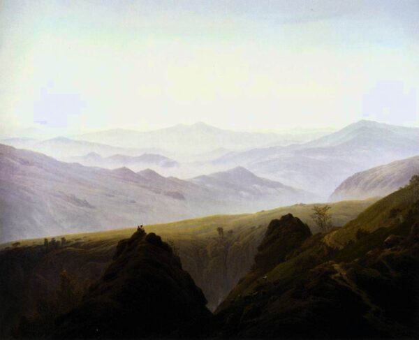 Morning in the Mountains by Caspar David Friedrich, hand-painted oil painting reproduction