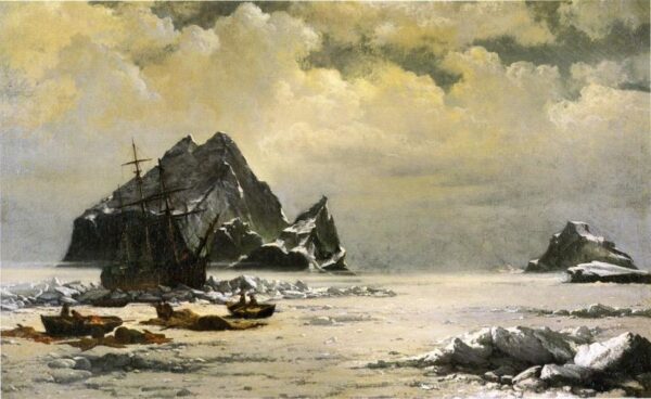 Morning on the Artic Ice Fields by William Bradford, hand-painted oil painting reproduction