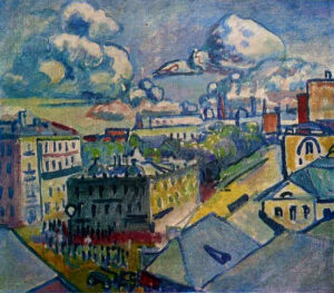 Moscow. Zubovskaya Square. Study by Wassily Kandinsky, hand-painted oil painting reproduction