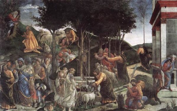 Scenes from the Life of Moses by Sandro Botticelli, hand-painted oil painting reproduction