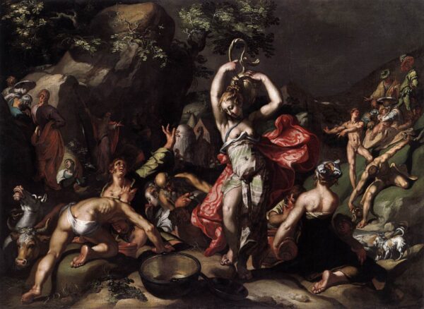 Moses Striking the Rock by Abraham Bloemaert, hand-painted oil painting reproduction