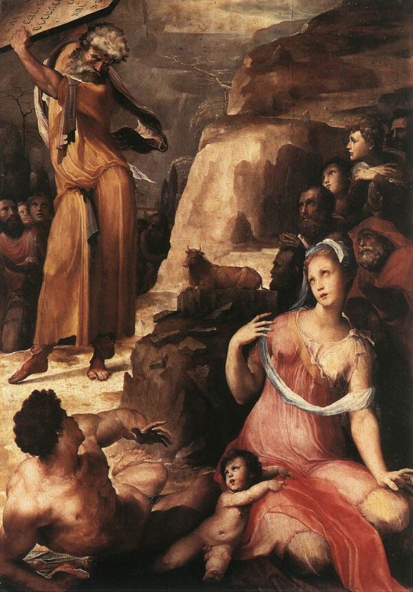 Moses and the Golden Calf by Domenico Beccafumi, hand-painted oil painting reproduction