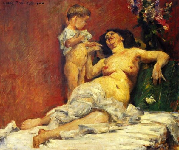 Mother and Child by Lovis Corinth, hand-painted oil painting reproduction