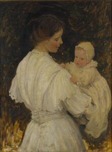 Mother and Child by Emanuel Phillips Fox, hand-painted oil painting reproduction