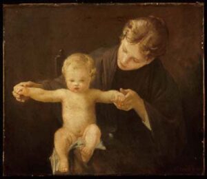Mother and Child by Paul Peel, hand-painted oil painting reproduction