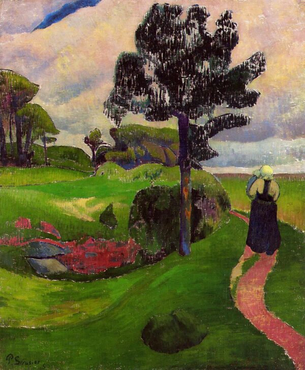 Mother and Child on a Breton Landscape by Paul Sérusier, hand-painted oil painting reproduction
