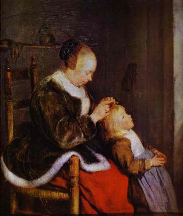 Motherly Care by Gerard ter Borch, hand-painted oil painting reproduction