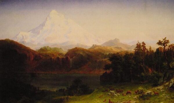 Mount Hood by Albert Bierstadt, hand-painted oil painting reproduction