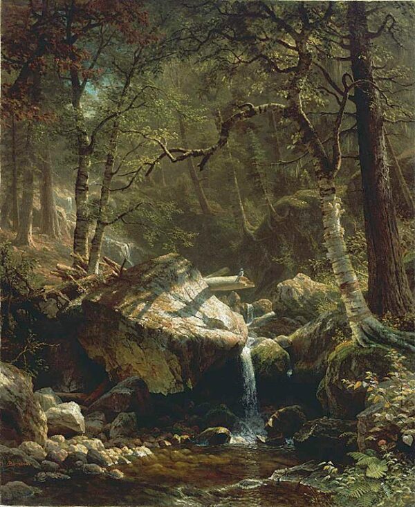 Mountain Brook by Albert Bierstadt, hand-painted oil painting reproduction