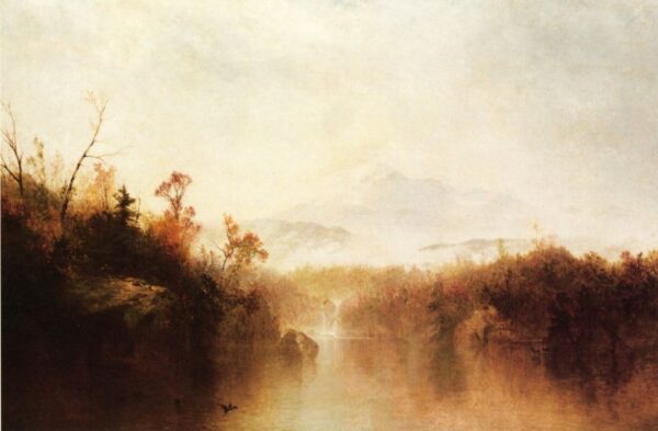 Mountain Lake by John Frederick Kensett, hand-painted oil painting reproduction