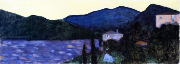 Mountain Landscape with Lake by Wassily Kandinsky, hand-painted oil painting reproduction
