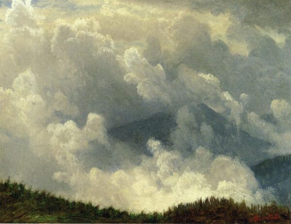 Mountain Mist by Albert Bierstadt, hand-painted oil painting reproduction