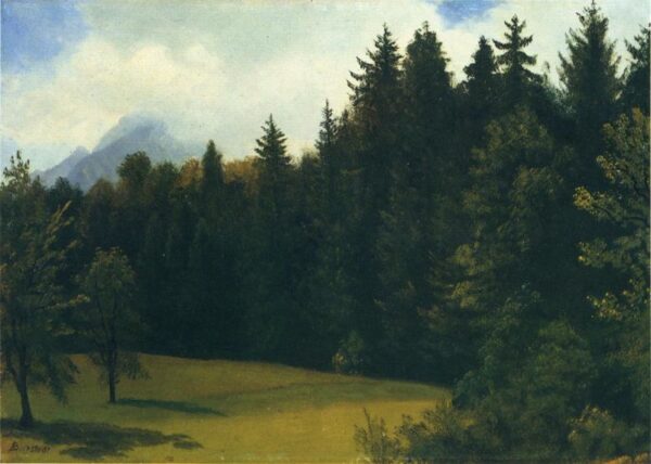 Mountain Resort by Albert Bierstadt, hand-painted oil painting reproduction