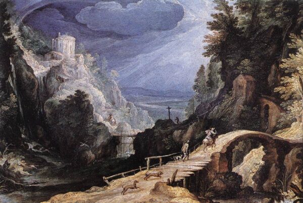 Mountain Scene by Paul Bril, hand-painted oil painting reproduction