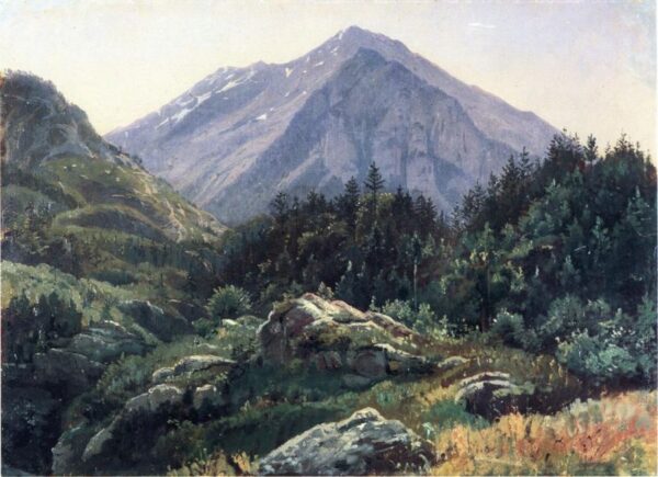 Mountain Scenery, Switzerland by William Stanley Haseltine, hand-painted oil painting reproduction