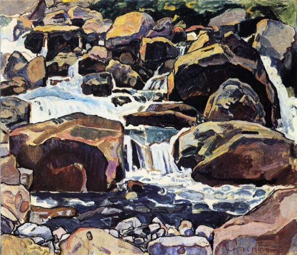 Mountain Stream at Champery by Ferdinand Hodler, hand-painted oil painting reproduction