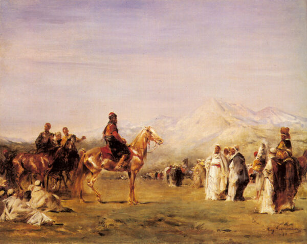 Arab Encampment in the Atlas Mountains by Fromentin, hand-painted oil painting reproduction