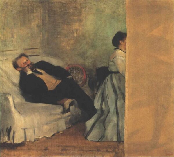 Mr. and Mrs. Manet by Edgar Degas, hand-painted oil painting reproduction