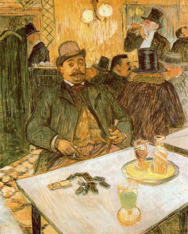 Mr Boileau in the coffee by Toulouse-Lautrec, hand-painted oil painting reproduction