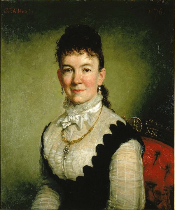 Mrs. Albert J. Myer (Catherine Walden) by George Peter Alexander Healy, hand-painted oil painting reproduction